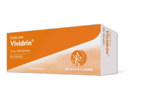 CETIRIZIN Vividrin 10 mg επικαλυμμένα με λεπτό υμένιο δισκία, 50 τεμάχια