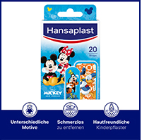 HANSAPLAST Παιδικές λωρίδες γύψου Μίκυ & Φίλοι, 20 τεμάχια