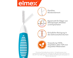 ELMEX Μεσοδόντια βουρτσάκια ISO μέγεθος 3 0,6 mm μπλε, 8 τεμ