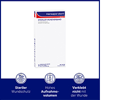 HANSAPOR Αποστειρωμένος επίδεσμος τραύματος 10x20 cm, 3 τεμ