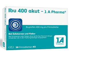 IBU 400 akut-1A Pharma επικαλυμμένα με λεπτό υμένιο δισκία, 50 τεμάχια