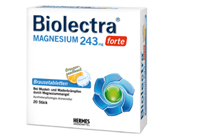 BIOLECTRA Μαγνήσιο 243 mg forte Πορτοκαλί αναβράζοντα δισκία, 20 τεμάχια