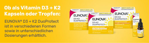 EUNOVA DuoProtect D3+K2 1000 I.U./80 μg κάψουλες, 30 τεμάχια