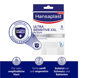 HANSAPLAST Υπερευαίσθητος επίδεσμος τραύματος 8x10 cm XXL, 5 τεμάχια