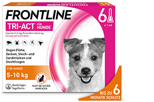FRONTLINE Διάλυμα Tri-Act για σκύλους 5-10 kg, 6 τεμάχια