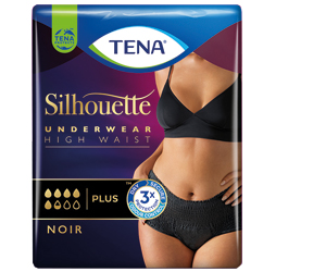 TENA SILHOUETTE συν L noir, 8 τεμάχια