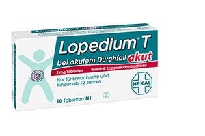LOPEDIUM T acute για οξεία διάρροια δισκία, 10 τεμάχια