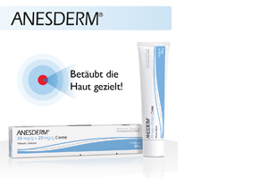 ANESDERM 25 mg/g + 25 mg/g κρέμα + 2 επιθέματα, 5 g