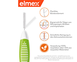 ELMEX Μεσοδόντια βουρτσάκια ISO μέγεθος 5 0,8 mm πράσινο, 8 τεμ