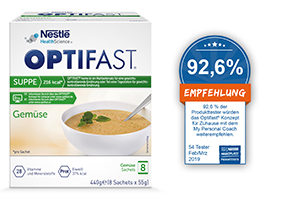 OPTIFAST Σούπα λαχανικών σε σκόνη, 8X55 g