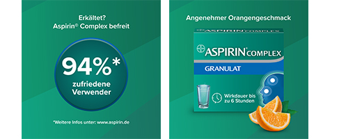 ASPIRIN COMPLEX Btl.w.Gran.z.Herst.e.Susp.z.Einn., 20 τεμ