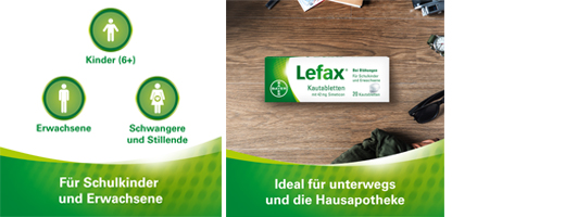 LEFAX Μασώμενα δισκία, 20 τεμάχια