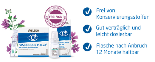 VISIODORON οφθαλμικές σταγόνες Malva, 10 ml