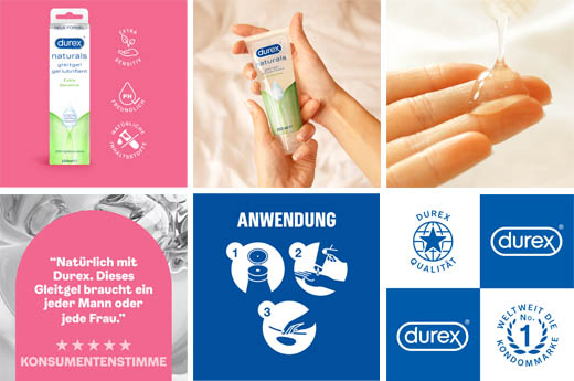 DUREX λιπαντικό naturals extra sensitive, 100 ml