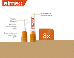 ELMEX Μεσοδόντια βουρτσάκια ISO μέγεθος 1 0,45 mm πορτοκαλί, 8 τεμ