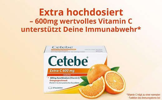 CETEBE Extra-C 600 mg μασώμενα δισκία, 120 τεμάχια
