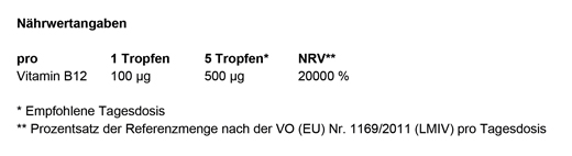 VITAMIN B12 100 μg υψηλής δόσης vegan σταγόνες, 50 ml