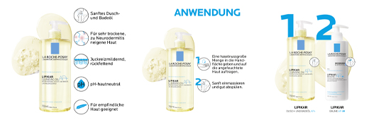 ROCHE-POSAY Lipikar λάδι μπάνιου και ντους AP+, 750 ml