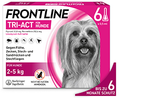 FRONTLINE Διάλυμα Tri-Act για σκύλους 2-5 kg, 6 τεμάχια