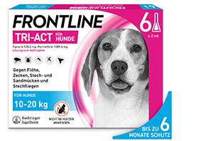 FRONTLINE Διάλυμα Tri-Act για σκύλους 10-20kg, 6 τεμάχια