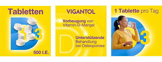 VIGANTOL Δισκία βιταμίνης D3 500 I.U., 50 κάψουλες