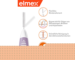 ELMEX Μεσοδόντια βουρτσάκια ISO μέγεθος 6 1,1 mm μοβ, 8 τεμ