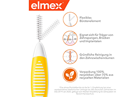 ELMEX Μεσοδόντια βουρτσάκια ISO μέγεθος 4 0,7 mm κίτρινο, 8 τεμ