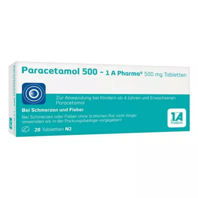PARACETAMOL 500-1A Pharma Tablets, 20 τεμάχια