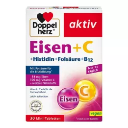 DOPPELHERZ Σίδηρος+Vit.C+L-Histidine δισκία, 30 κάψουλες