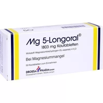 MG 5 LONGORAL Μασώμενα δισκία, 50 τεμάχια