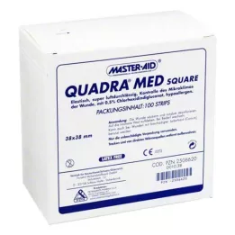 QUADRA MED τετράγωνο 38x38 mm Strips Master Aid, 100 τεμάχια
