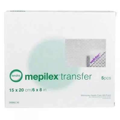 MEPILEX Αφρώδης επίδεσμος μεταφοράς 15x20 cm αποστειρωμένος, 5 τεμάχια