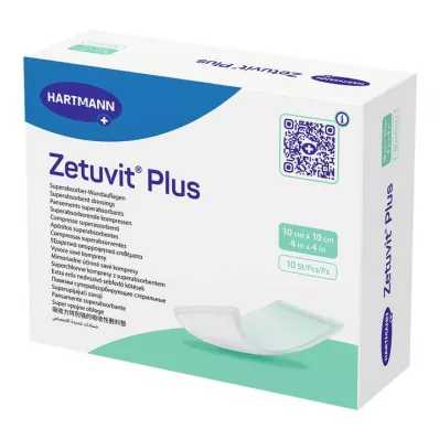 ZETUVIT Plus extra ισχυρή απορροφητική κομπρέσα αποστειρωμένη 10x10 cm, 10 τεμάχια ZETUVIT Plus extra ισχυρή απορροφητική κομπρέσα αποστειρωμένη 10x10 cm, 10 τεμάχια