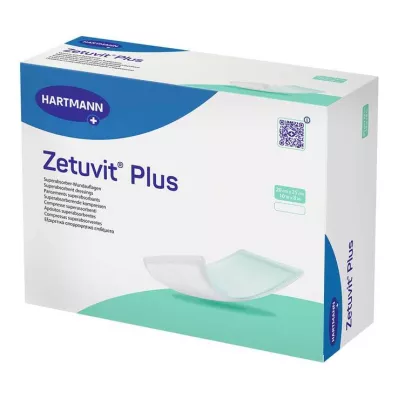 ZETUVIT Plus extra ισχυρή απορροφητική κομπρέσα αποστειρωμένη 20x25 cm, 10 τεμάχια