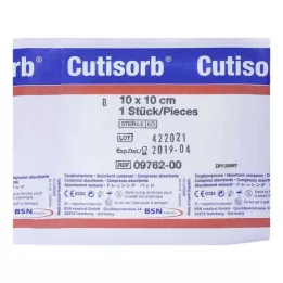 CUTISORB Επιθέματα αναρρόφησης αποστειρωμένα 10x10 cm, 1 τεμάχιο