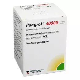 PANGROL 40.000 Σκληρές κάψουλες με εντερική επικάλυψη, 50 τεμάχια
