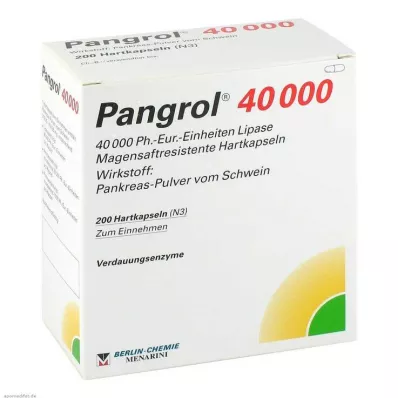 PANGROL 40.000 Σκληρές κάψουλες με εντερική επικάλυψη, 200 τεμάχια