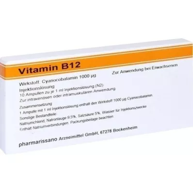 VITAMIN B12 RÖWO Αμπούλες 1.000 μg, 10X1 ml