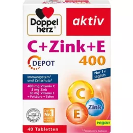 DOPPELHERZ Ταμπλέτες C+Zinc+E Depot, 40 τεμάχια