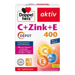 DOPPELHERZ Ταμπλέτες C+Zinc+E Depot, 40 τεμάχια