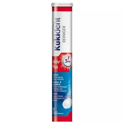 KUKIDENT Cleaner Express Active Plus Tabs, 33 τεμάχια