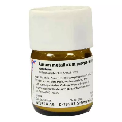 AURUM METALLICUM PRAEPARATUM D 12 Τρίτωση, 50 g AURUM METALLICUM PRAEPARATUM D 12 Τρίτωση, 50 g