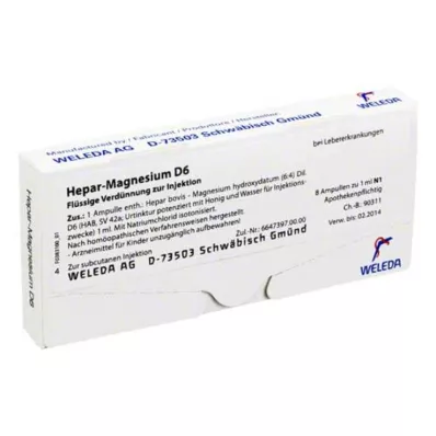 HEPAR MAGNESIUM D 6 αμπούλες, 8X1 ml