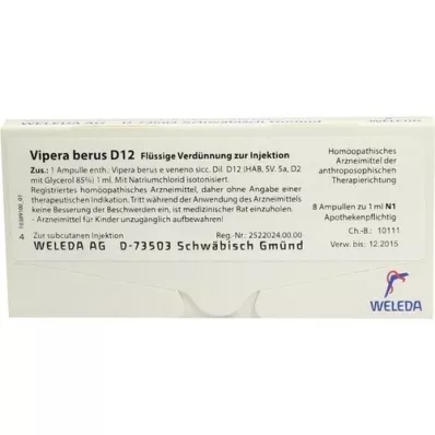 VIPERA BERUS D 12 αμπούλες, 8X1 ml