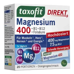 TAXOFIT Μαγνήσιο 400+B1+B6+B12+φυλλικό οξύ 800 gran, 20 τεμάχια