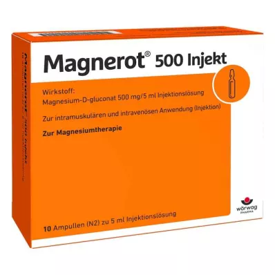 MAGNEROT 500 ενέσιμες αμπούλες, 10X5 ml MAGNEROT 500 ενέσιμες αμπούλες, 10X5 ml
