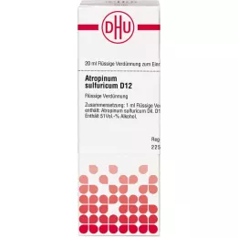 ATROPINUM SULFURICUM D 12 αραίωση, 20 ml