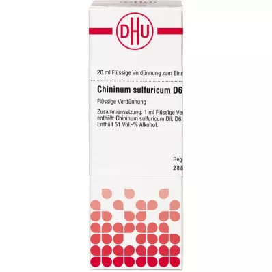 CHININUM SULFURICUM Αραίωση D 6, 20 ml