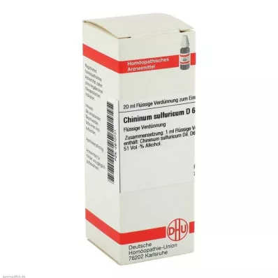 CHININUM SULFURICUM Αραίωση D 6, 20 ml