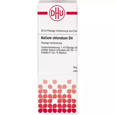 KALIUM CHLORATUM Αραίωση D 4, 20 ml